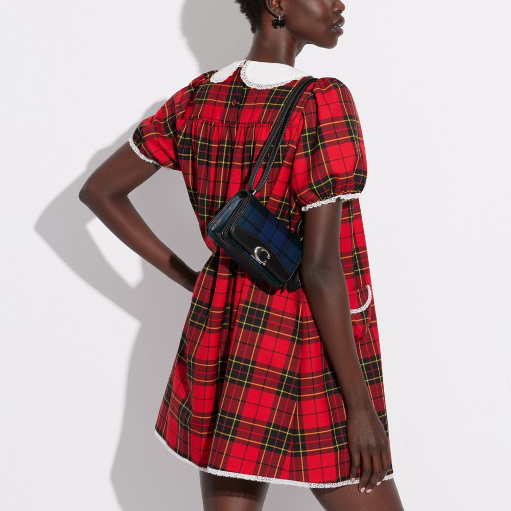 COACH®,Bandit Crossbody Bag With Plaid Print,,Detail View