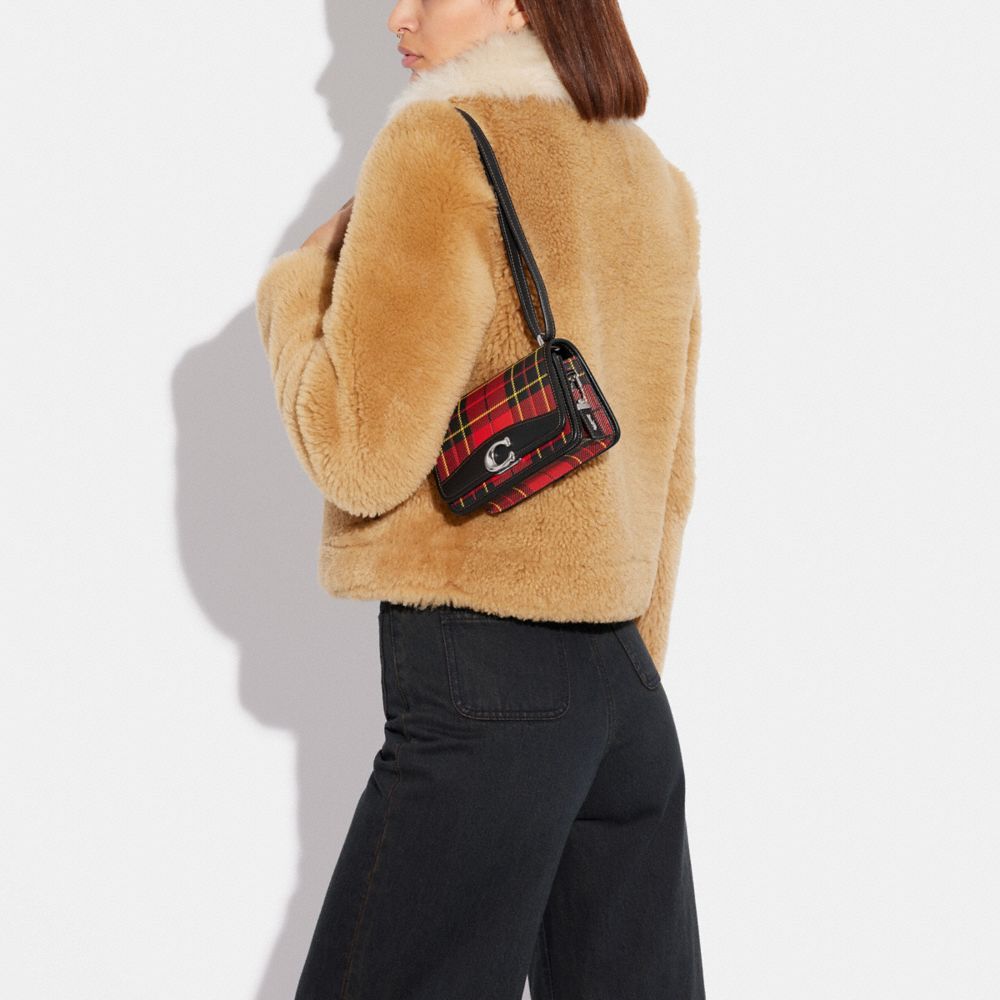 COACH®,Bandit Crossbody Bag With Plaid Print,,Detail View
