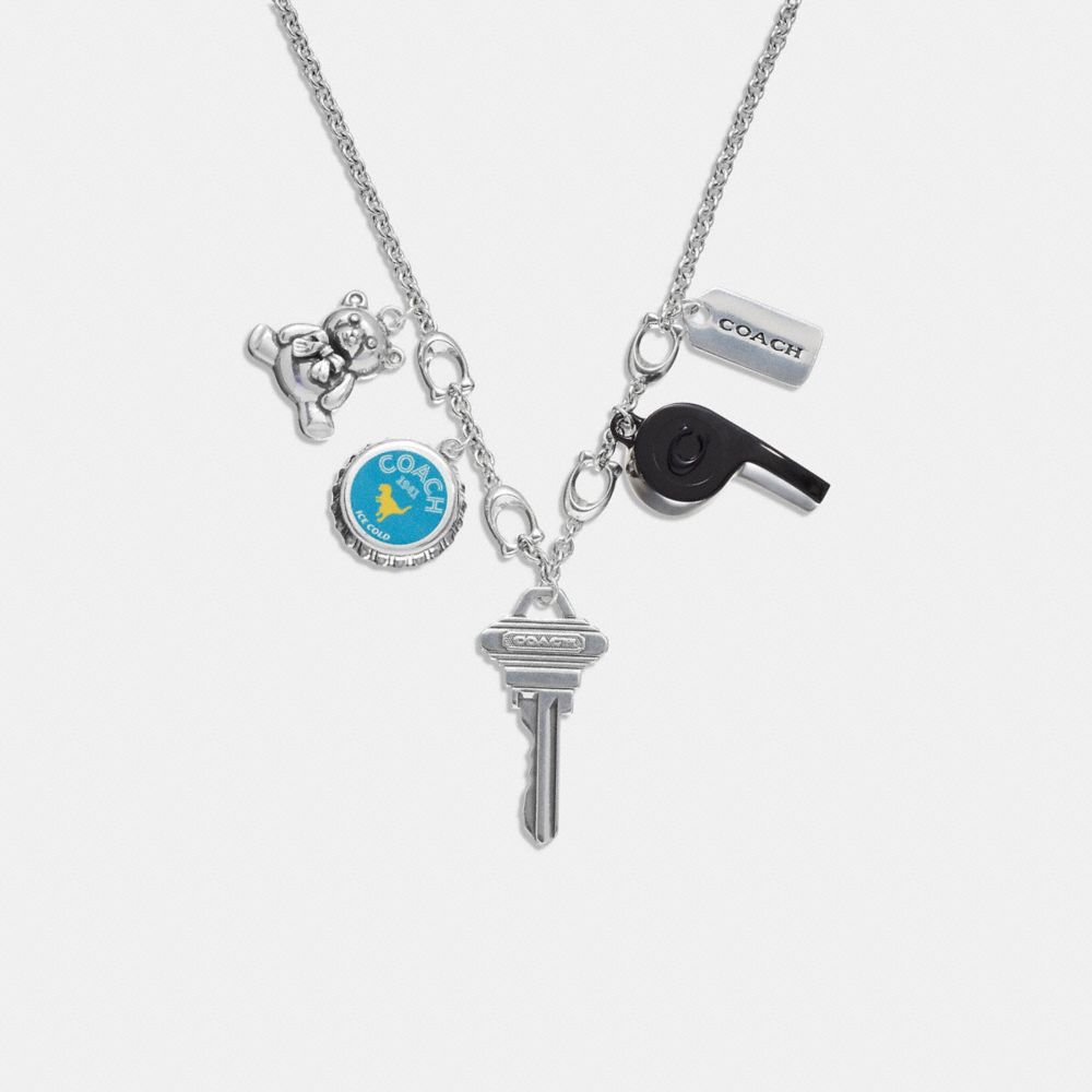 Mini Whistle Necklace | Blue Enamel Pendant and Chain