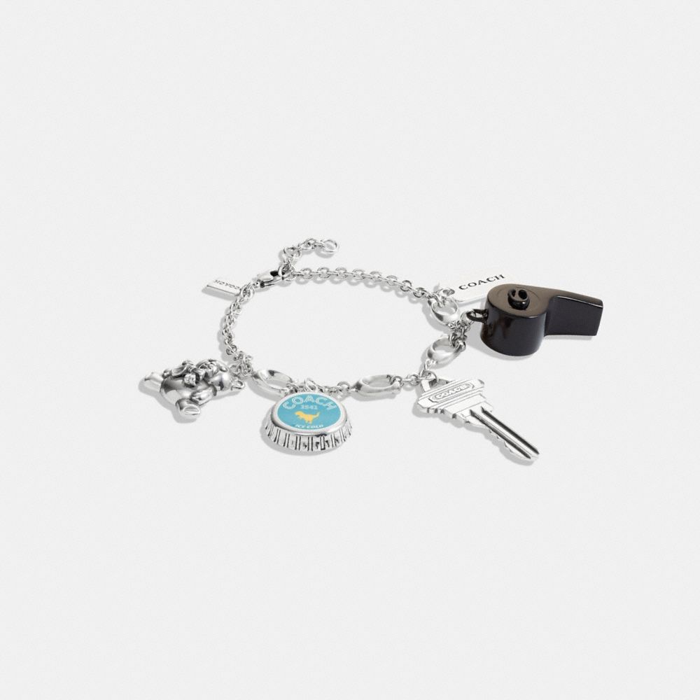 Whistle And Key Charm Bracelet