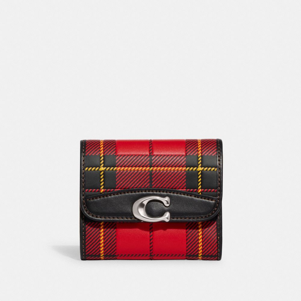 Plaid Pattern Wallet Phone Case with Crossbody Chain