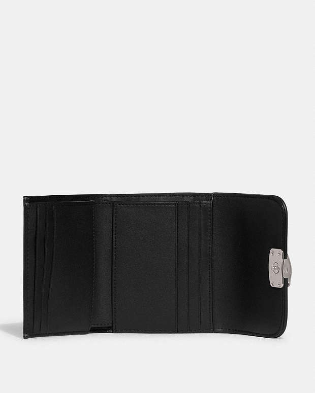 美品◼️コーチ◼️ バンディット ウォレット　三つ折り財布　ブラックレザー