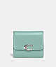 COACH®,BANDIT WALLET,Leather,Silver/Faded Blue,Front View