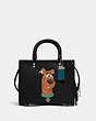 COACH®,COACH | SCOOBY-DOO! ROGUE 25,Glovetanned Leather,Medium,Silver/Black,Front View