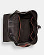 COACH®,FRANKIE BACKPACK WITH PLAID PRINT,Glovetanned Leather,X-Large,Plaid,Cherry Multi,Inside View,Top View