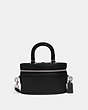 COACH®,TRAIL BAG,Glovetanned Leather,Medium,Silver/Black,Front View
