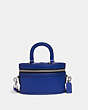 COACH®,TRAIL BAG,Glovetanned Leather,Medium,Silver/Sport Blue,Front View