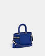 COACH®,TRAIL BAG,Glovetanned Leather,Medium,Silver/Sport Blue,Angle View