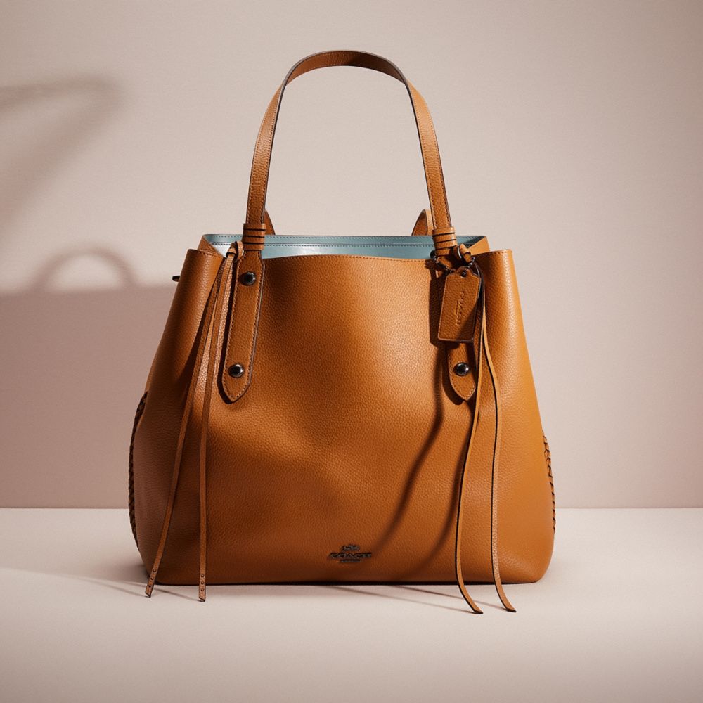 Coach leather market clearance tote