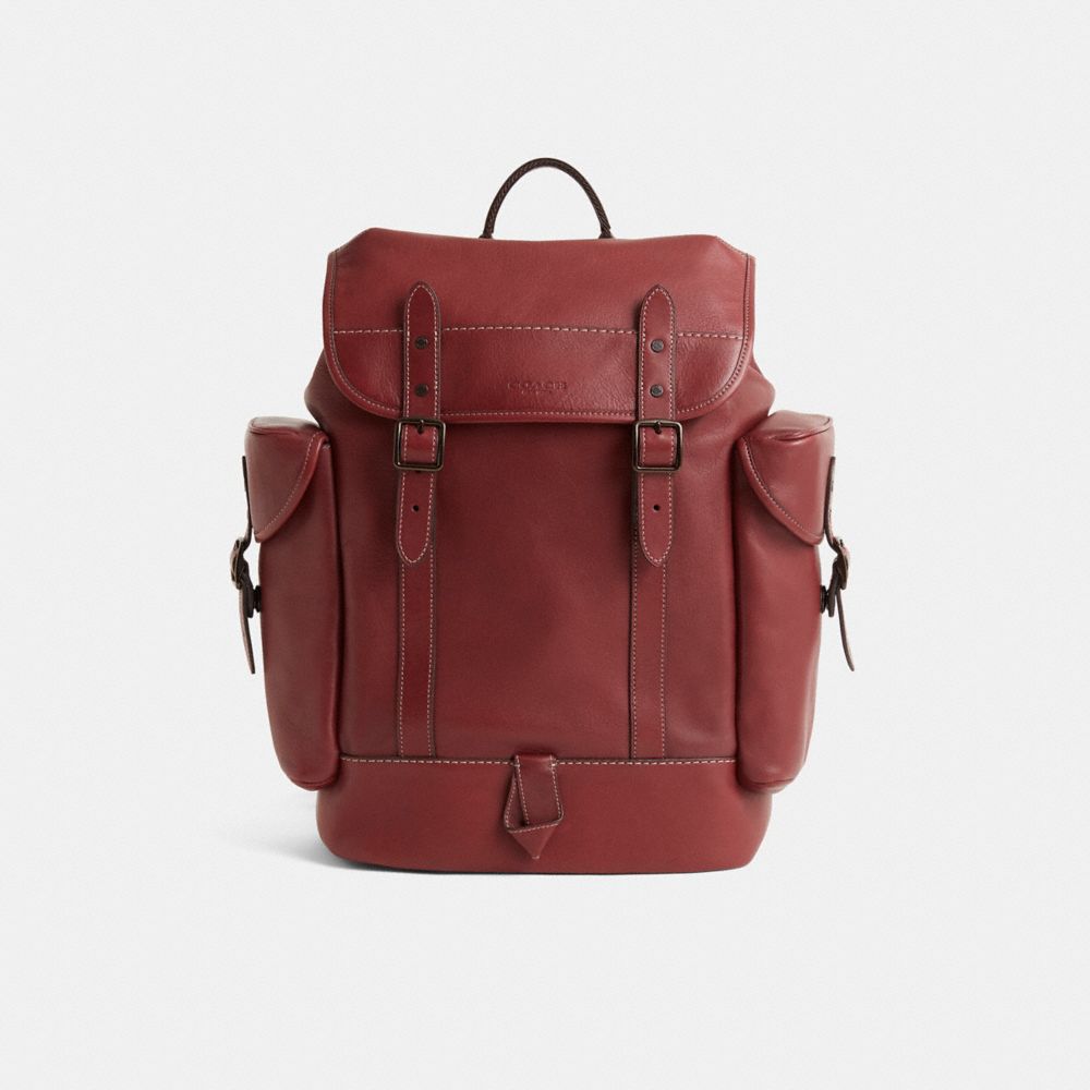 COACH®,Restored Hitch Backpack,Leather,Backpack,Logo,Casual,,Front View