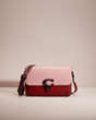 COACH®,RESTORED STUDIO SHOULDER BAG IN COLORBLOCK,Glovetanned Leather,Small,Pewter/Pink Multi,Front View