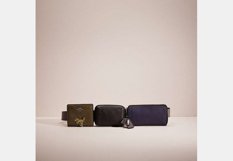 COACH®,UPCRAFTED BELT BAG,Polished Pebble Leather,Mini,Cadet,Front View