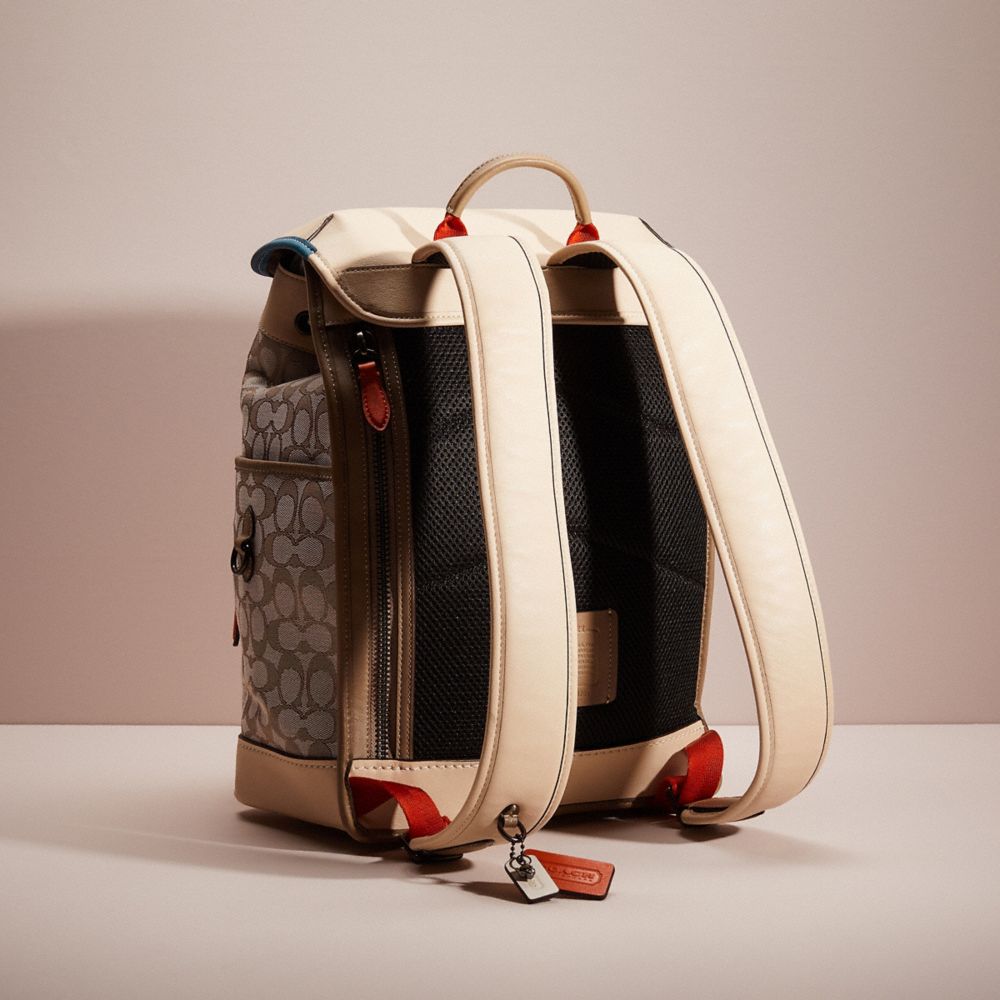 COACH® | Upcrafted League Flap Backpack In Signature Jacquard