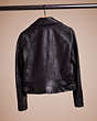 COACH®,RESTORED LEATHER BIKER,Leather,Black,Back View
