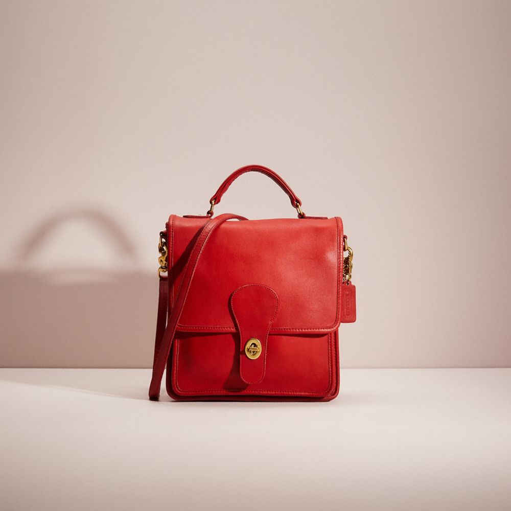 Coach red online tote