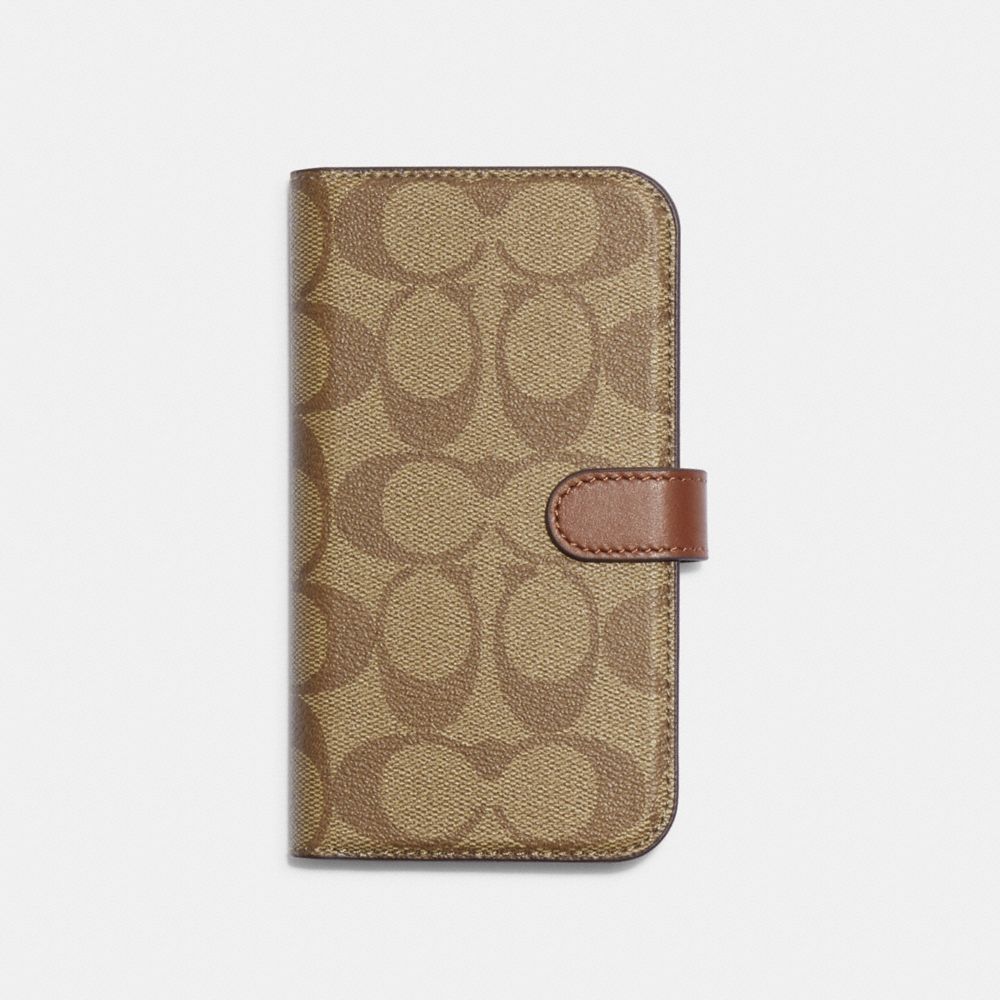 Coach iPhone 14 Pro Max Case in Signature Canvas in Grey - Size One