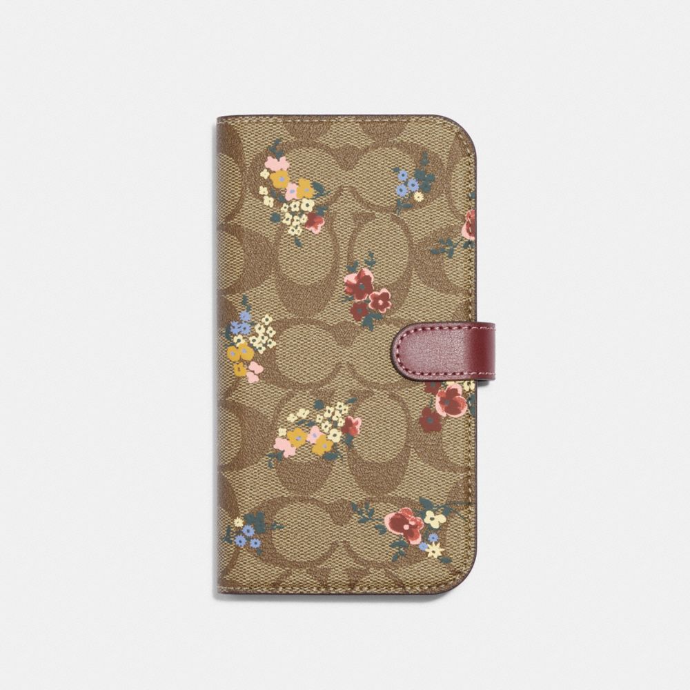 COACH®  Iphone 14 Pro Max Folio In Signature Canvas With