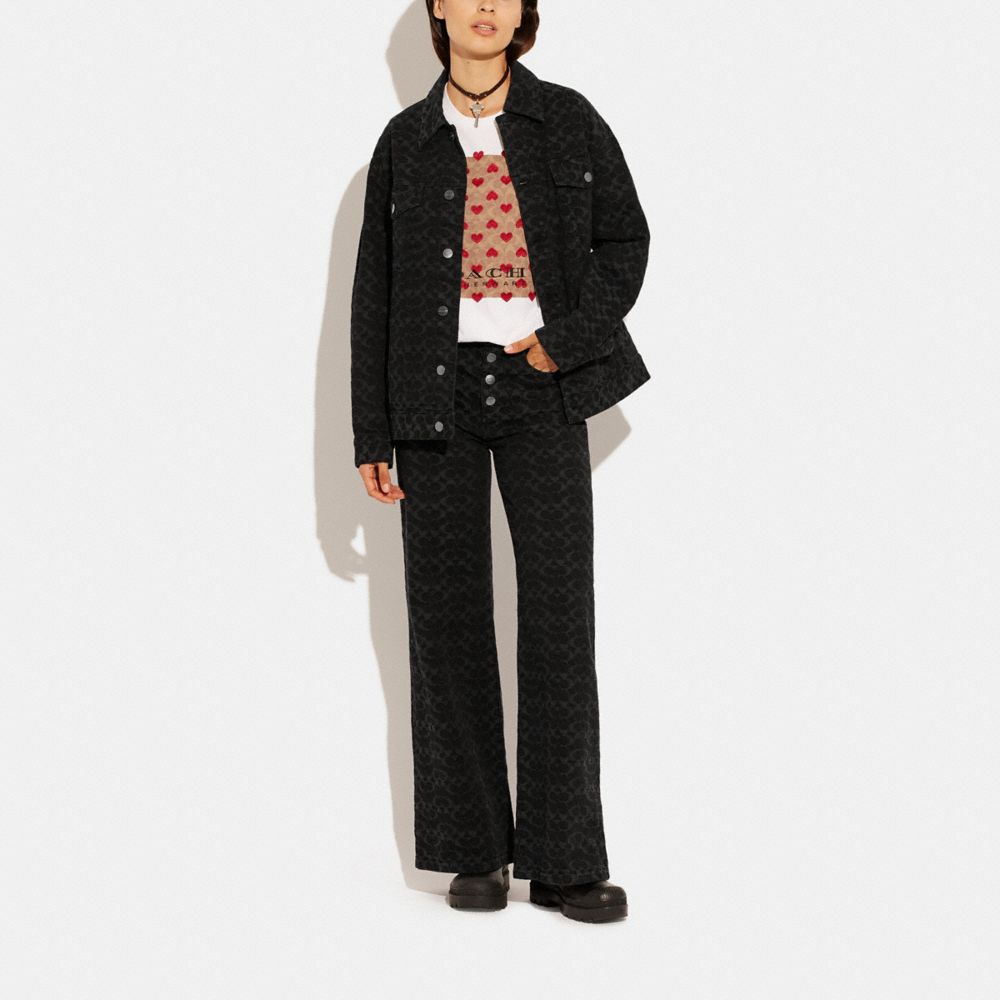 COACH®,Signature Jacquard Denim Jacket,,Scale View
