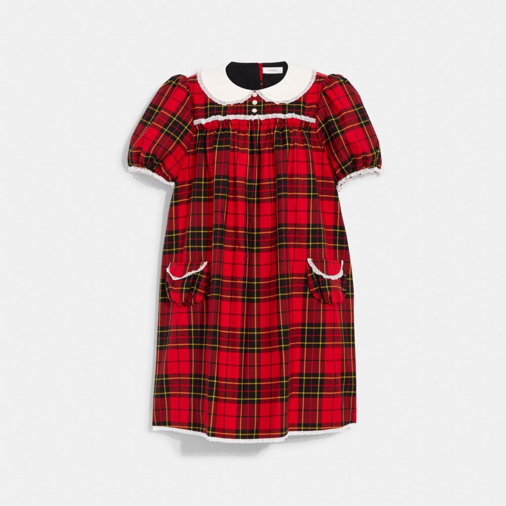 Plaid babydoll dress best sale