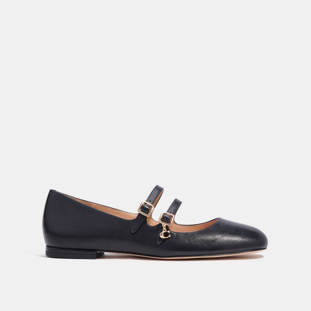 Coach ballet flats discount black