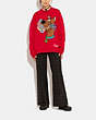 COACH®,COACH | SCOOBY-DOO! CREWNECK SWEATER,Wool/Cashmere,Red,Scale View