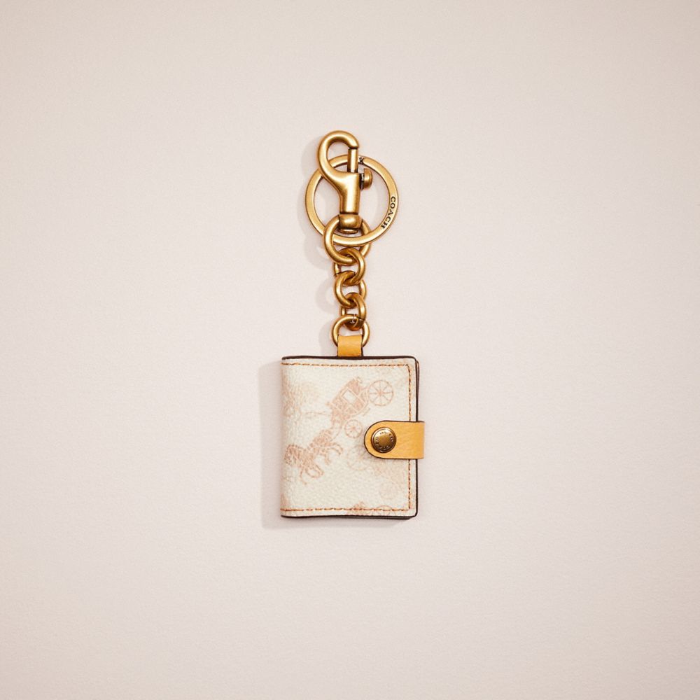 COACH®  Picture Frame Bag Charm In Signature Canvas