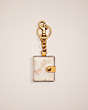 COACH®,REMADE PICTURE FRAME BAG CHARM,Beige Multi,Front View