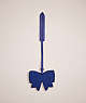 COACH®,BUY NOW REMADE BOW BAG CHARM,Mini,Royal Blue,Front View