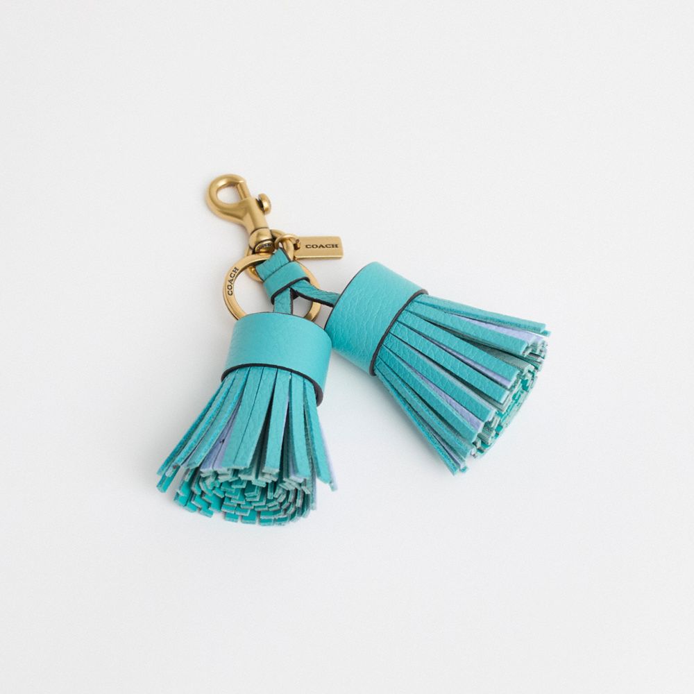 COACH®,Remade Colorblock Tassel Bag Charm,Bag Charm,Tassel,Logo,Casual,,Front View