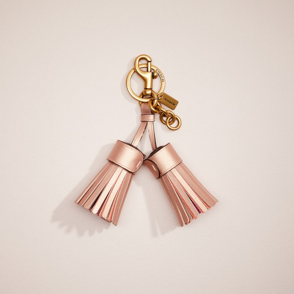 COACH® Outlet  Tassel Bag Charm In Colorblock Signature Canvas