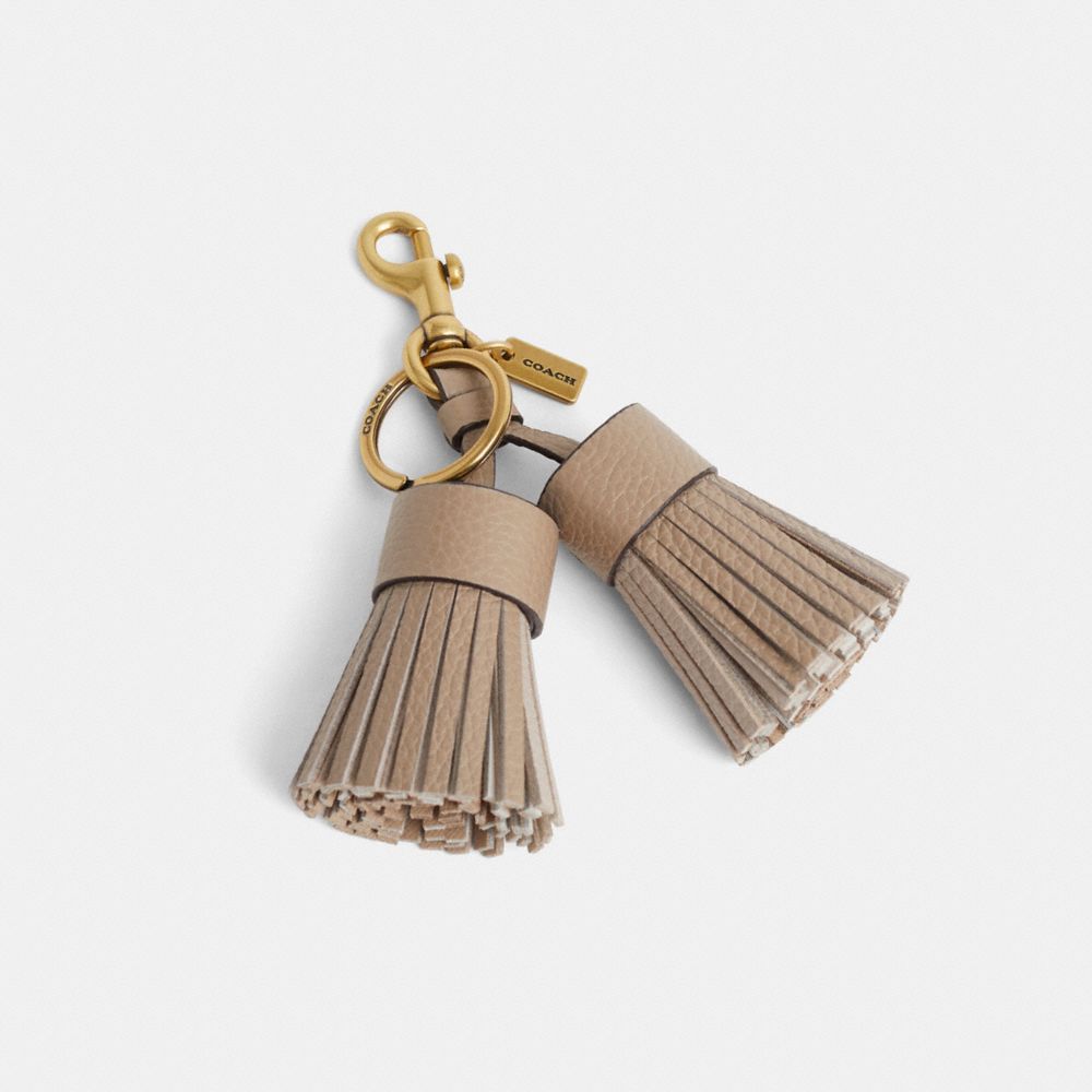Coach Remade Colorblock Tassel Bag Charm In Multi