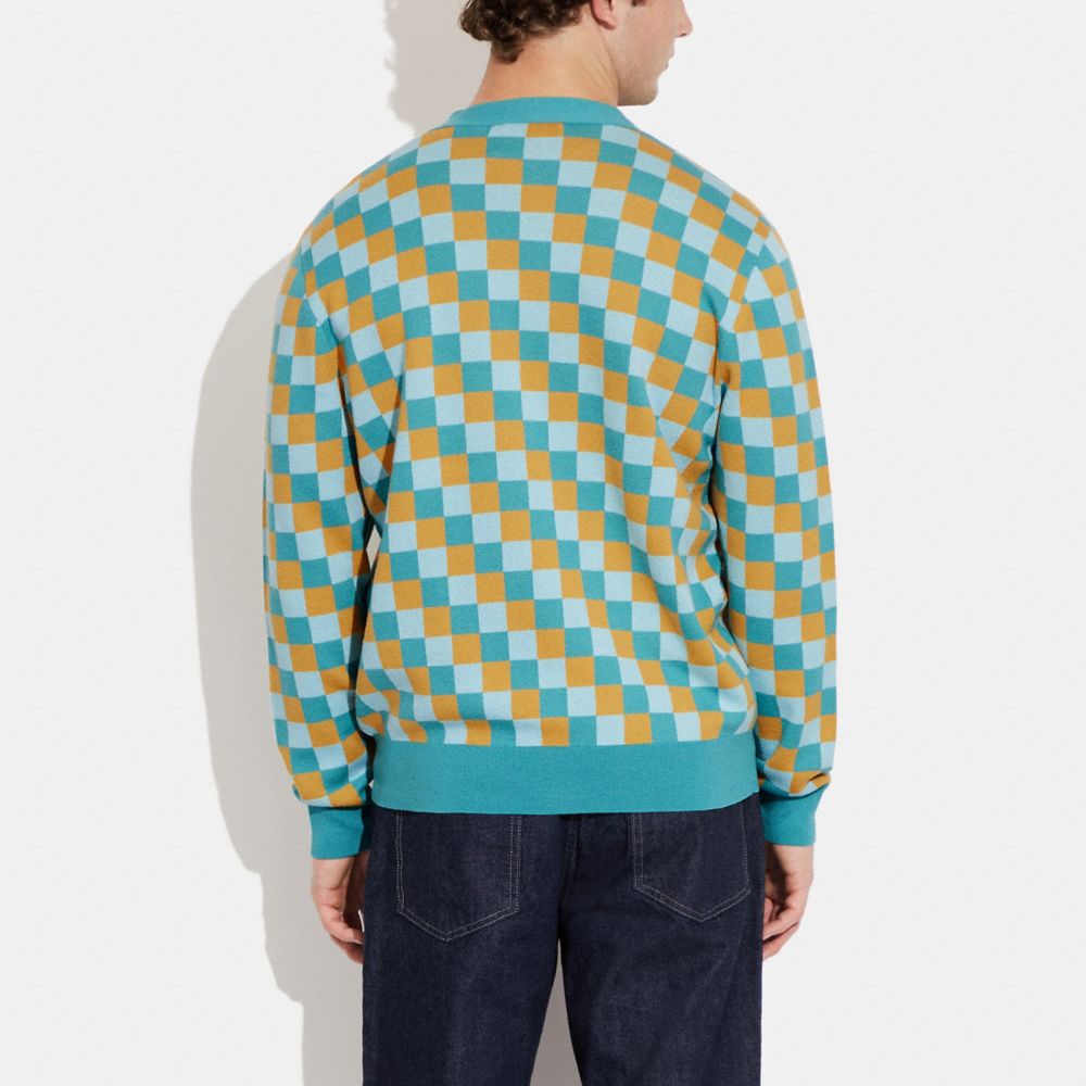 COACH®,アイスクリーム チェッカード カーディガン,トップス&パンツ,