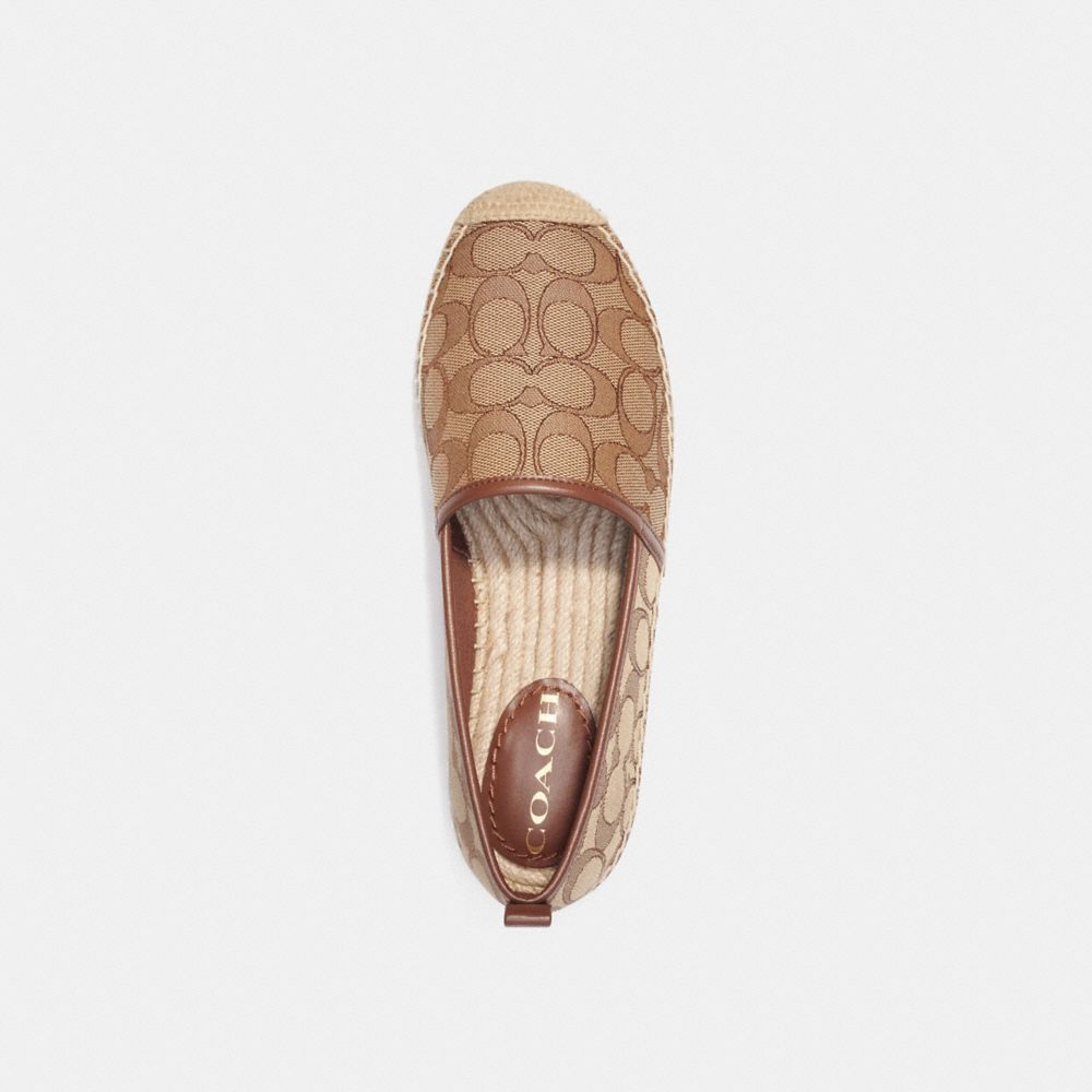 COACH®,Codi Espadrille In Signature Jacquard,,Inside View,Top View