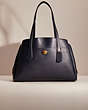 COACH®,RESTORED LORA CARRYALL,Polished Pebble Leather,Large,Brass/Midnight Navy,Front View