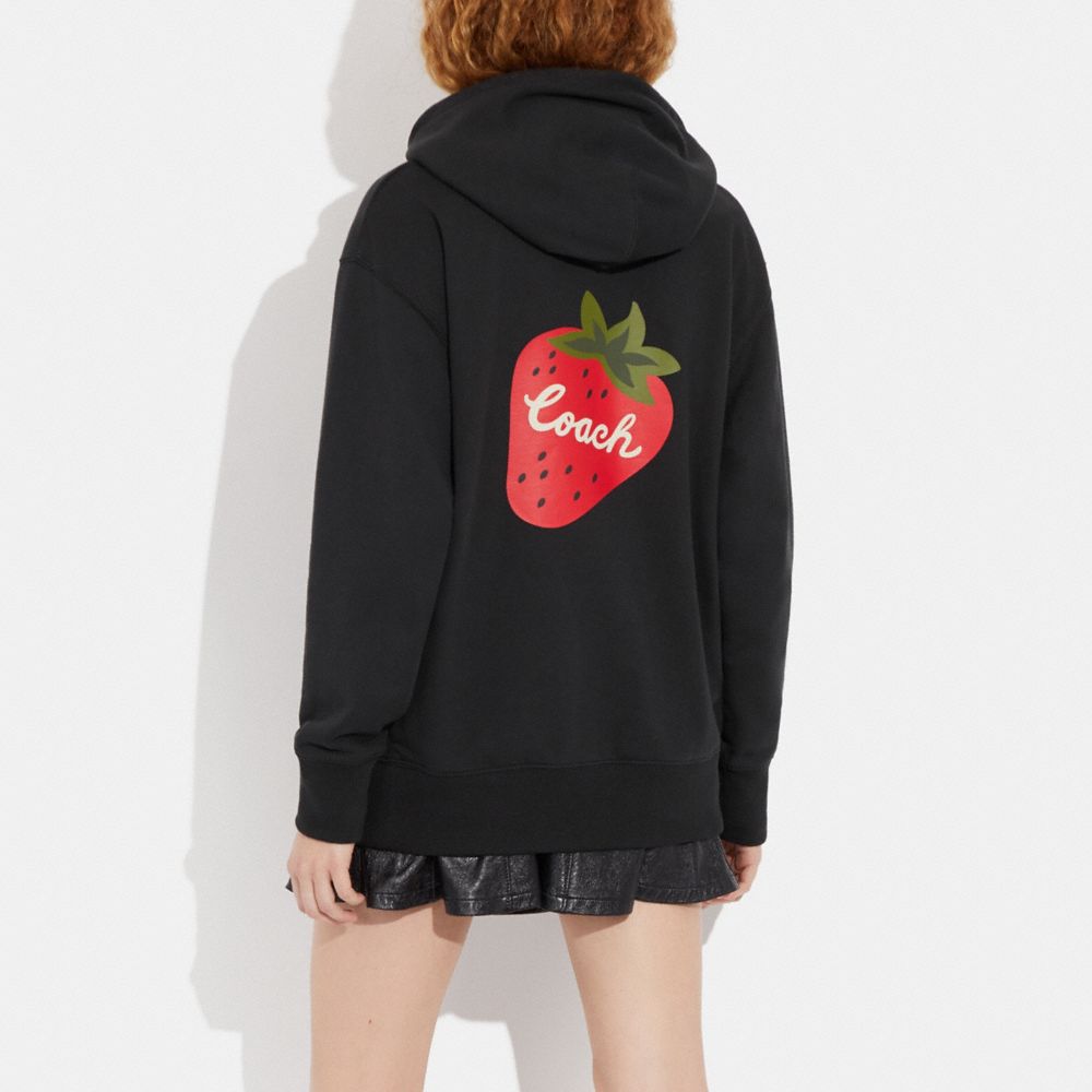 COACH® | Oversized Signature Strawberry Hoodie