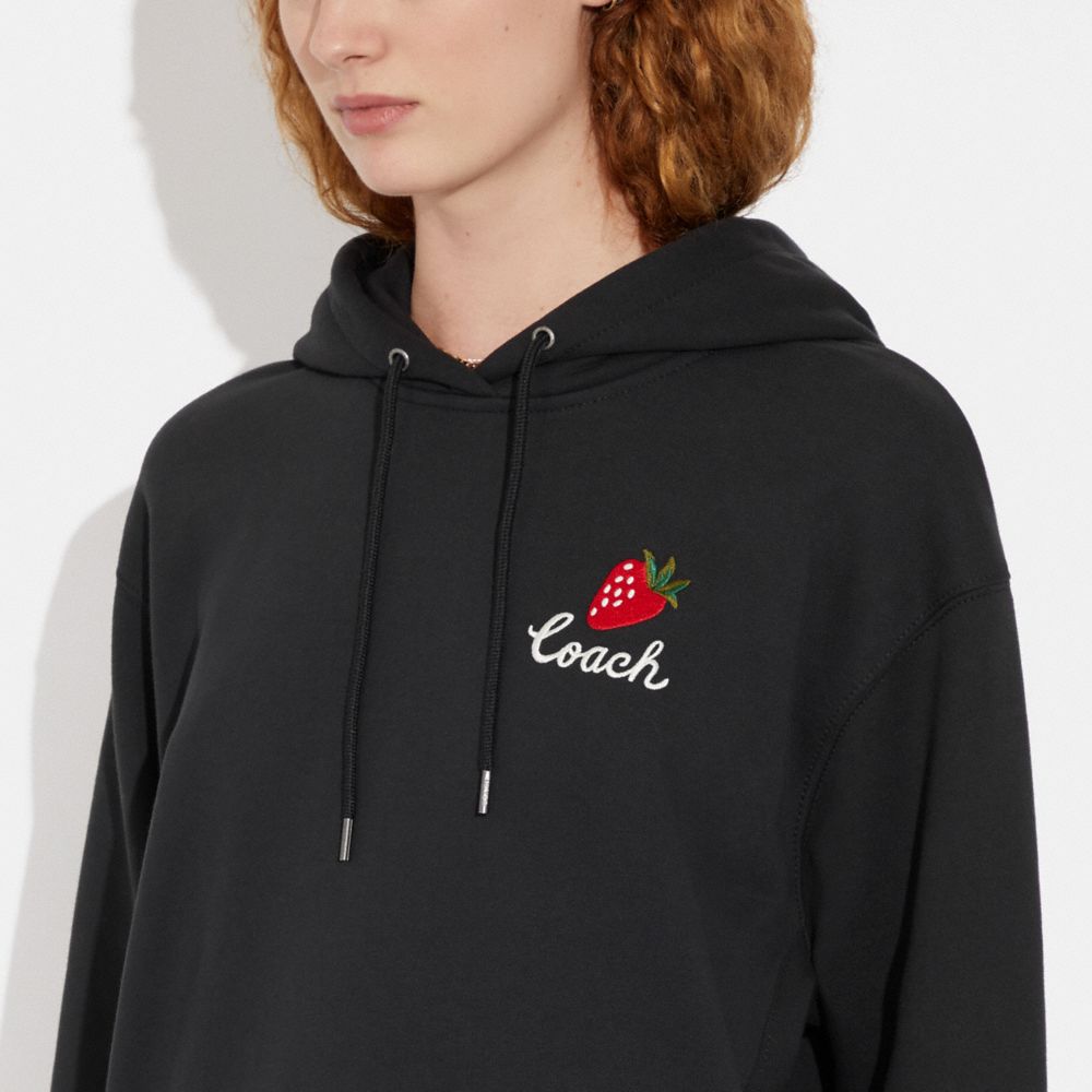 COACH® | Oversized Signature Strawberry Hoodie