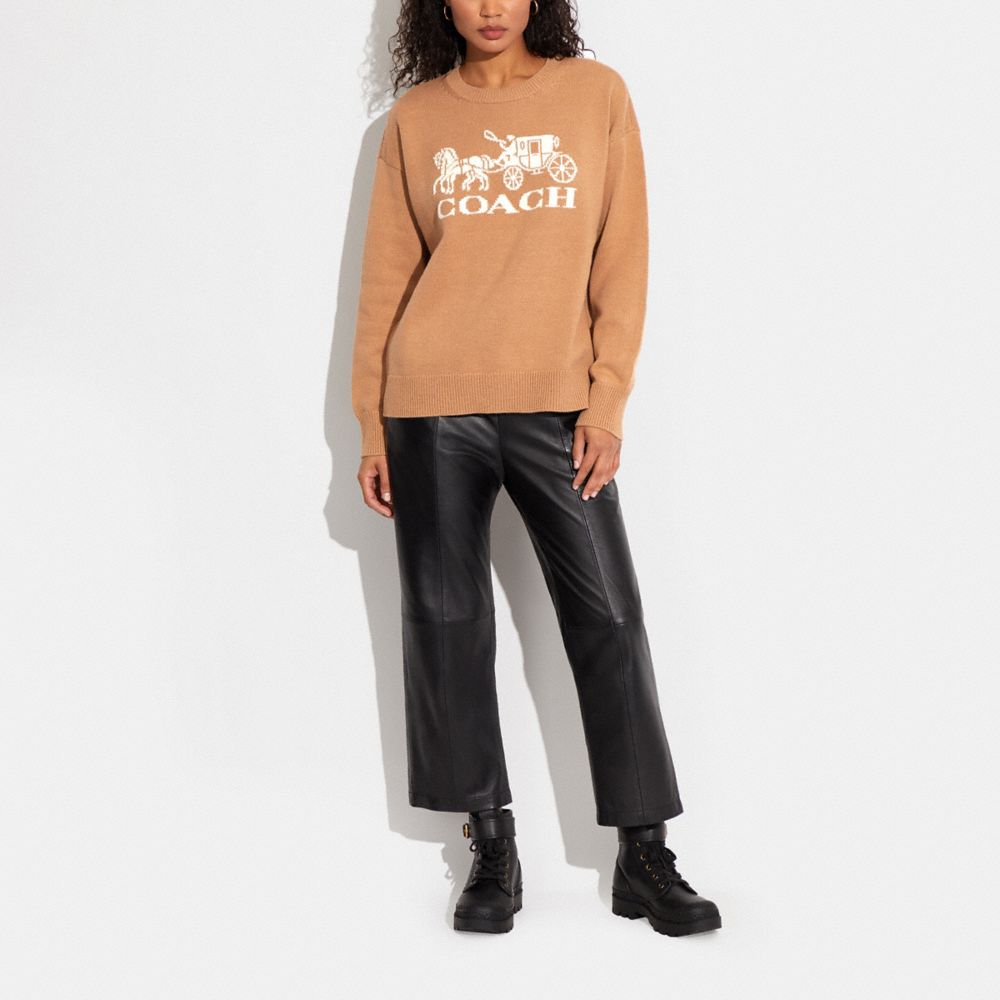 COACH®,Horse And Carriage Crewneck Sweater,,Scale View