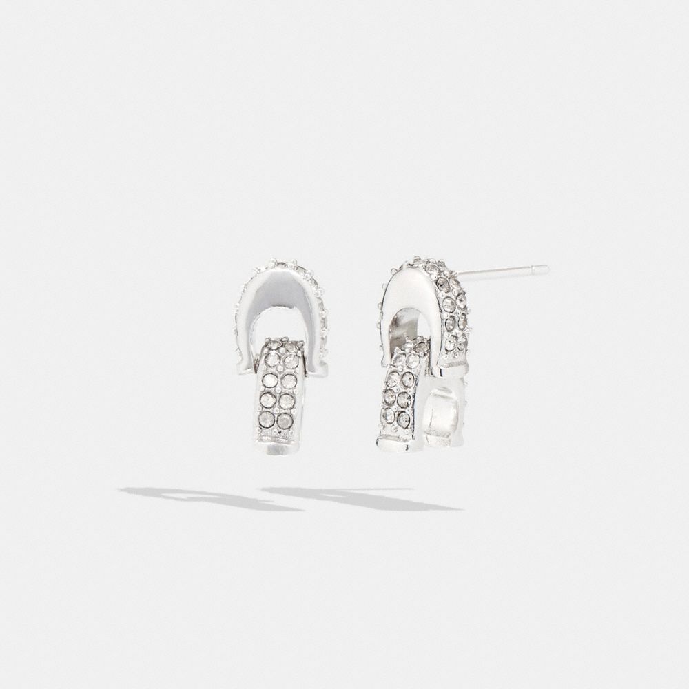 Pendants d’oreilles simples Signature à pavé