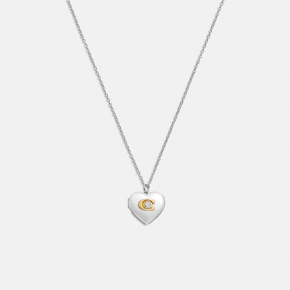 COACH®  Dice Heart Locket Charm Necklace