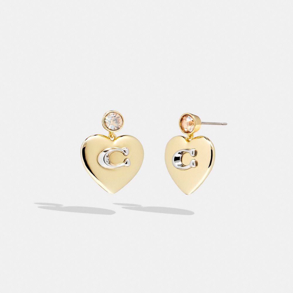 Coach love store earrings