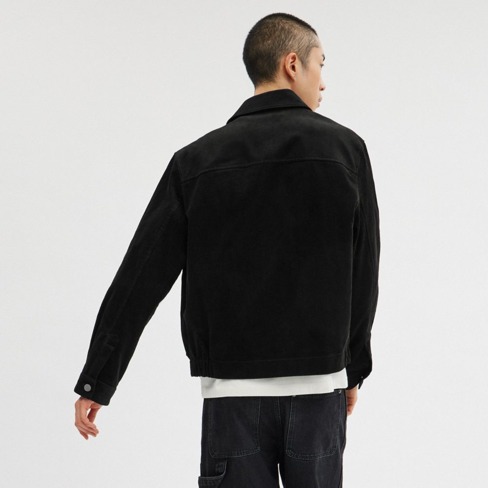 COACH®,CORDUROY JACKET,Black,Scale View