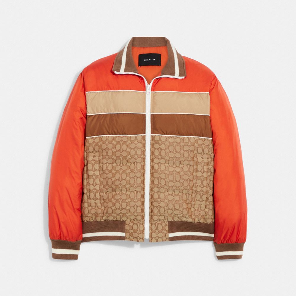 Louis Vuitton Black & Orange Monogram Reversible Bomber Jacket