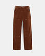 COACH®,CORDUROY PANTS,cotton,Brown,Front View