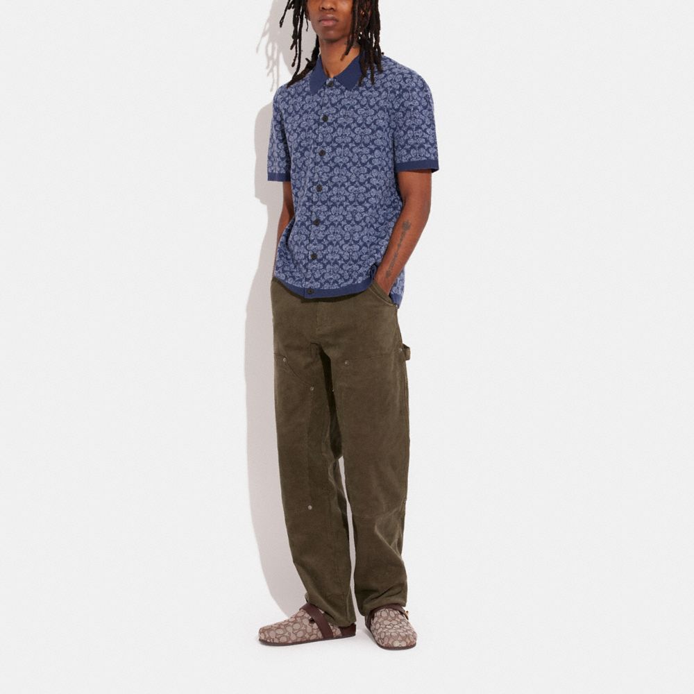 COACH®,CORDUROY PANTS,Olive,Scale View