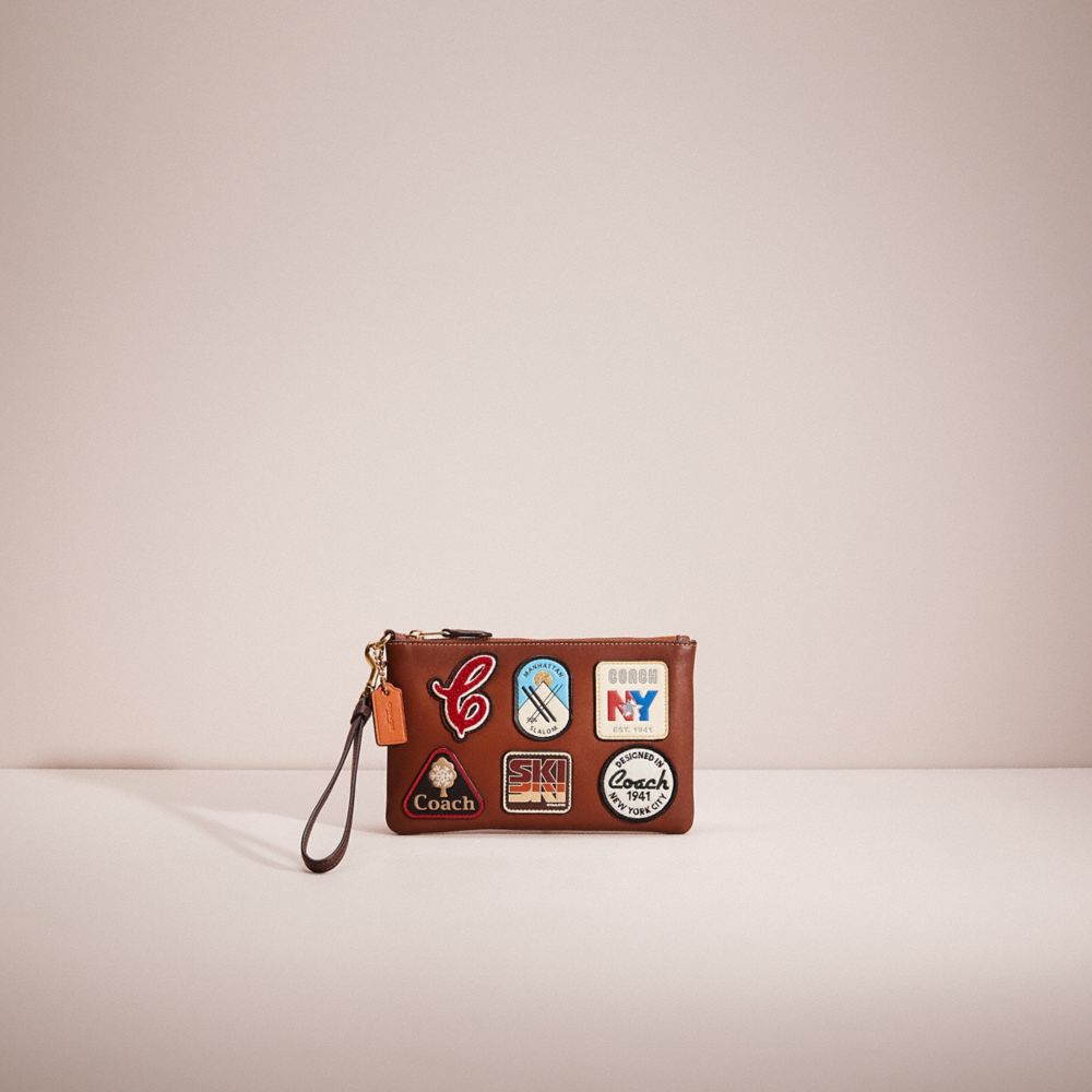 Restored Small Wristlet With Patches