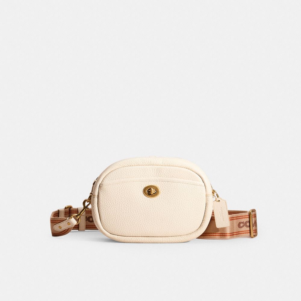 Coach Restored Camera Bag In Brass/chalk