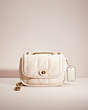COACH®,RESTORED PILLOW MADISON SHOULDER BAG WITH QUILTING,Nappa leather,Small,Brass/Chalk,Front View