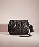 COACH®,RESTORED PILLOW MADISON SHOULDER BAG WITH QUILTING,Nappa leather,Small,Pewter/Black,Front View