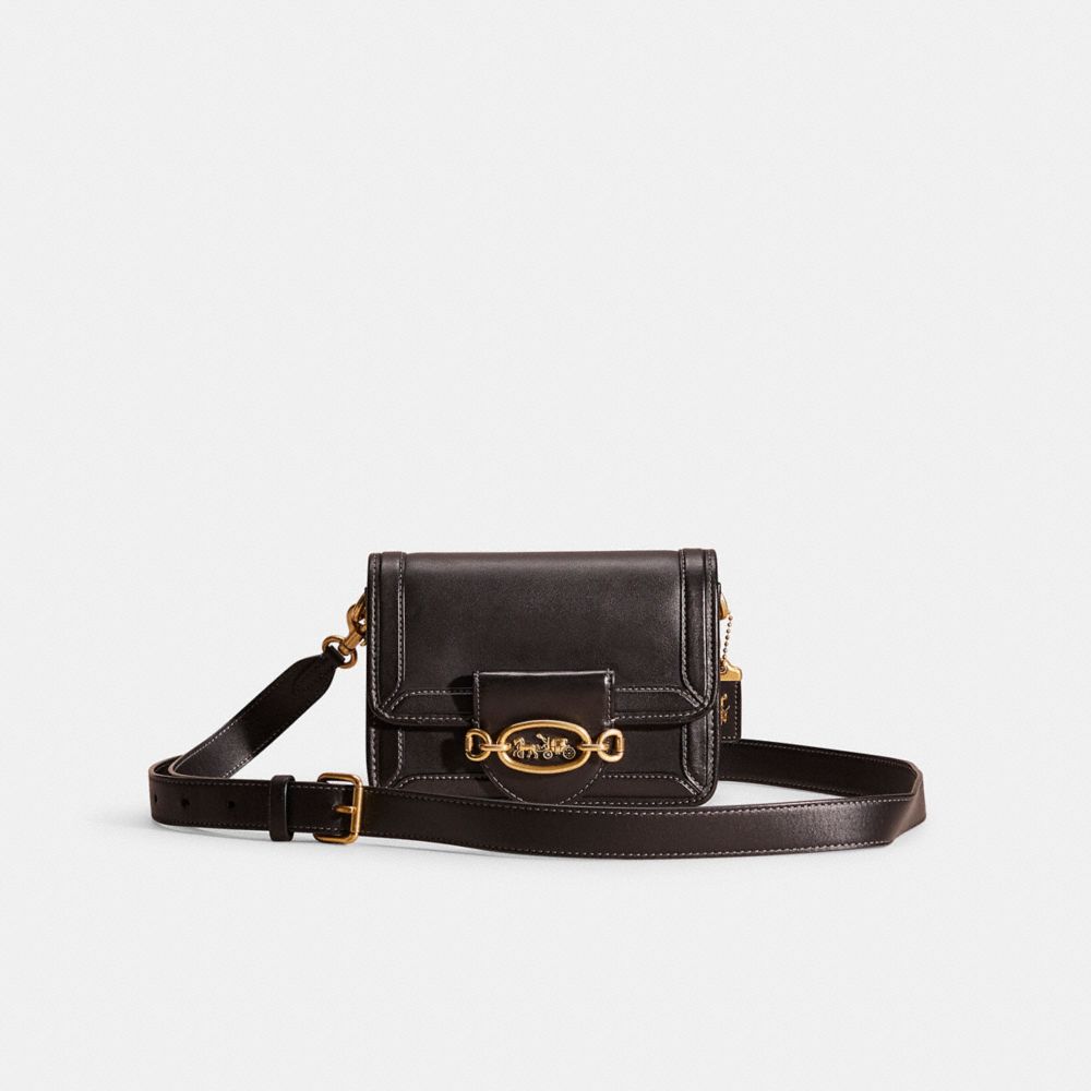 COACH®,RESTORED ALIE SHOULDER BAG,Brass/Black,Front View