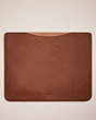 COACH®,RESTORED TABLET SLEEVE,Smooth Leather,Dark Saddle,Front View